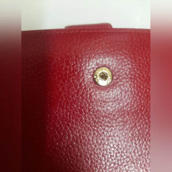 Longchamp Vintage Red Leather Kisslock Wallet - Picture 12 of 15
